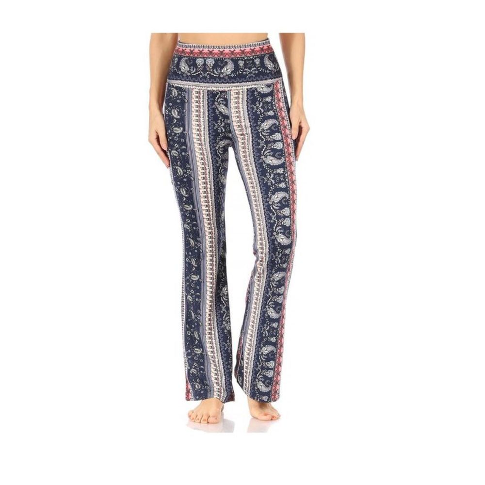 Chandly Women's Pants Flare High Waisted Casual Palazzo Bottoms